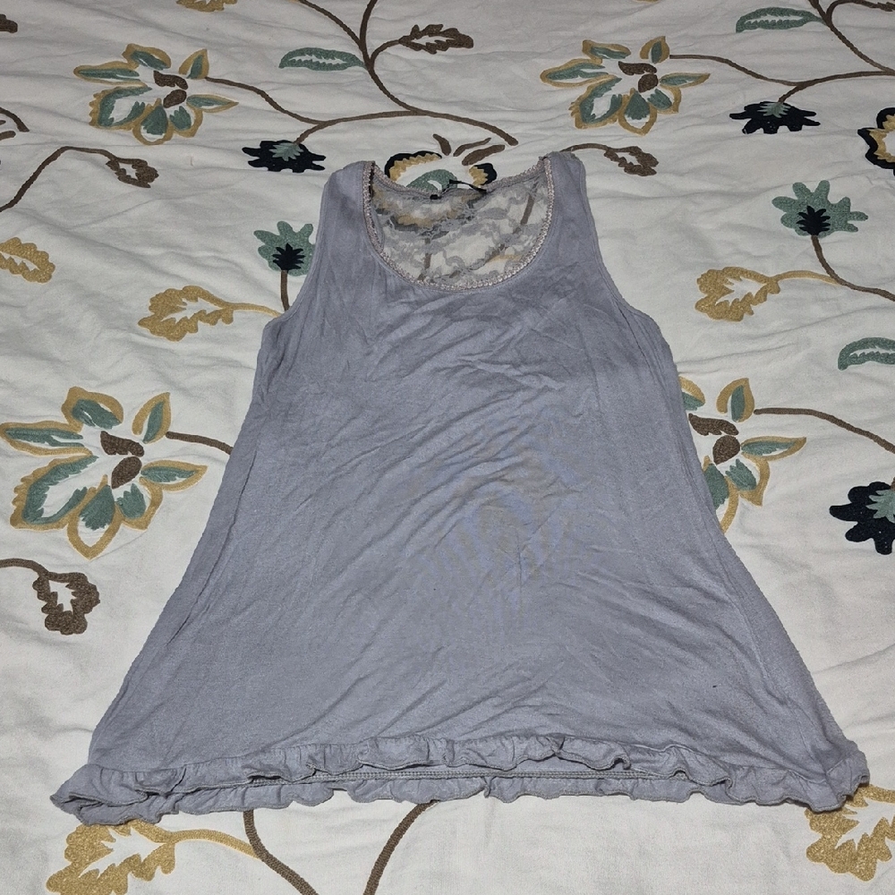 Elegant Women's Sleeveless Gray Tank Top